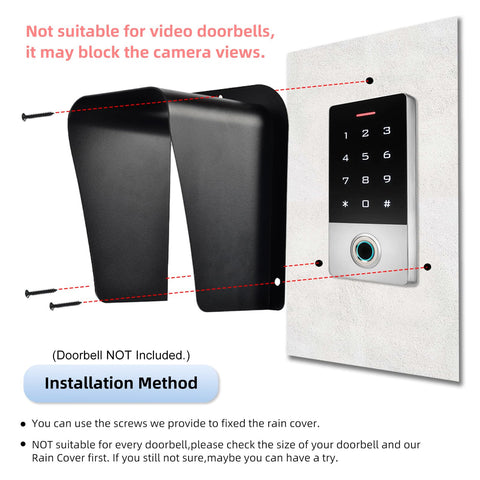 dgyezhao doorbell rain cover close up of cold rolled steel shell