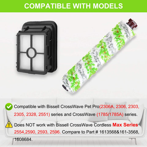 Dhoua CrossWave 1866 filters four-pack helps maintain suction.
