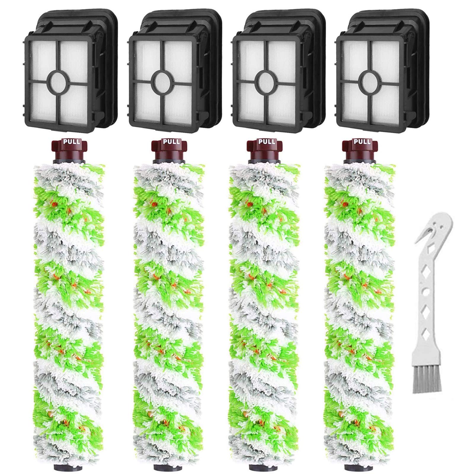 Dhoua CrossWave Pet Pro brush rolls four-pack for multi-surface cleaning.