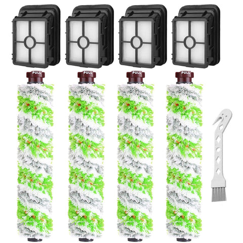 Dhoua CrossWave Pet Pro brush rolls four-pack for multi-surface cleaning.