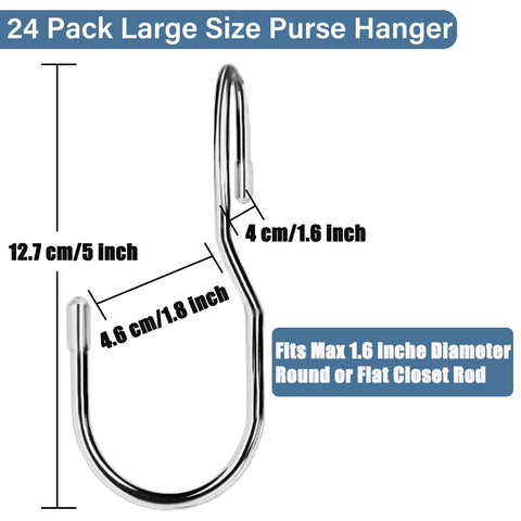 DHYLRICHER purse hanger close-up shows soft rubber coating protecting bags.