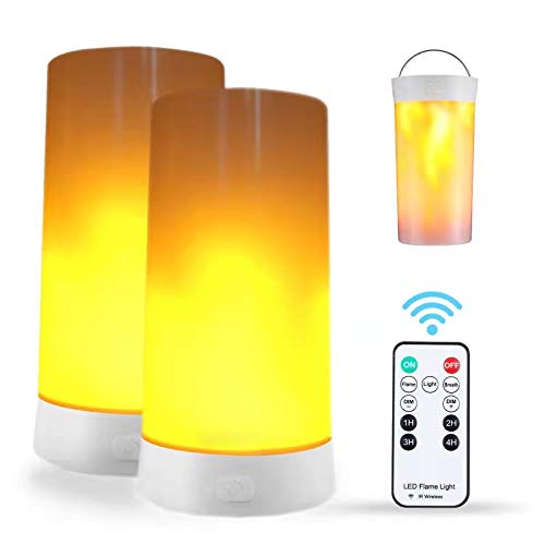 DI MORE 2PCS LED Flame Light on a table creates cozy ambiance