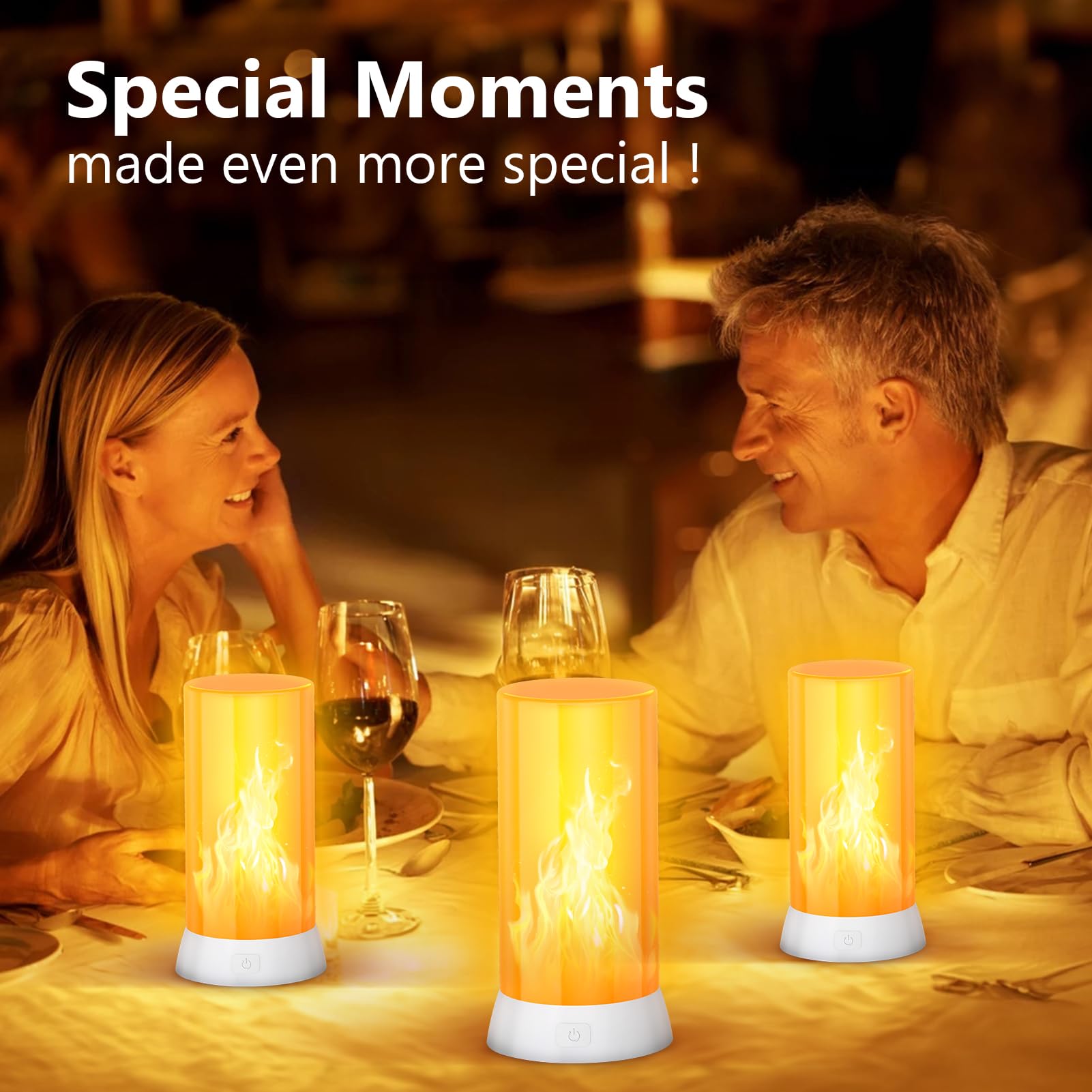 DI MORE flame light gravity-sensor mode adds hands-free ambient glow