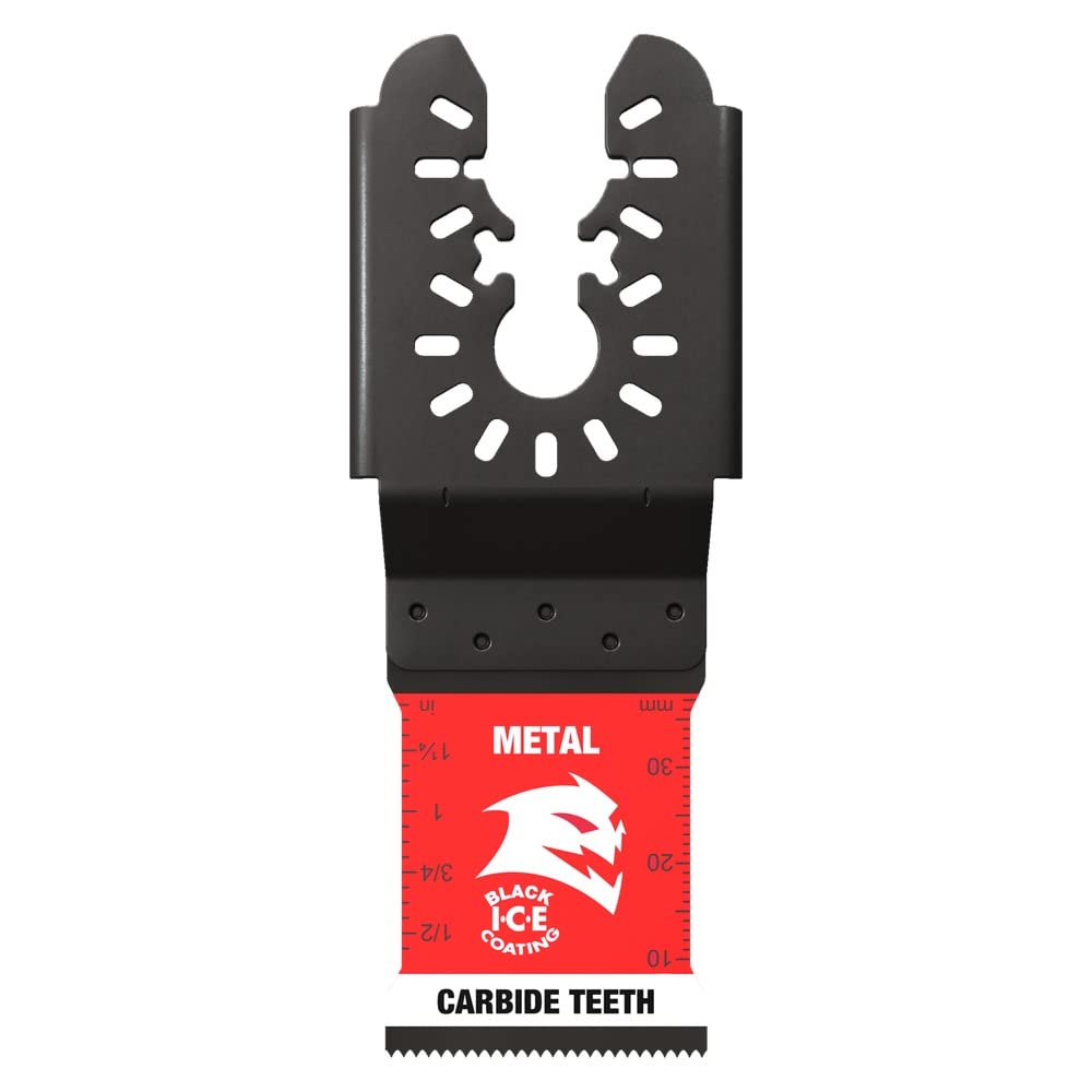 Diablo Amped Steel Demon blade in action cutting metal with universal fit.