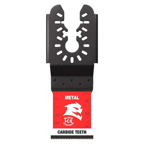 Diablo Amped Steel Demon blade in action cutting metal with universal fit.