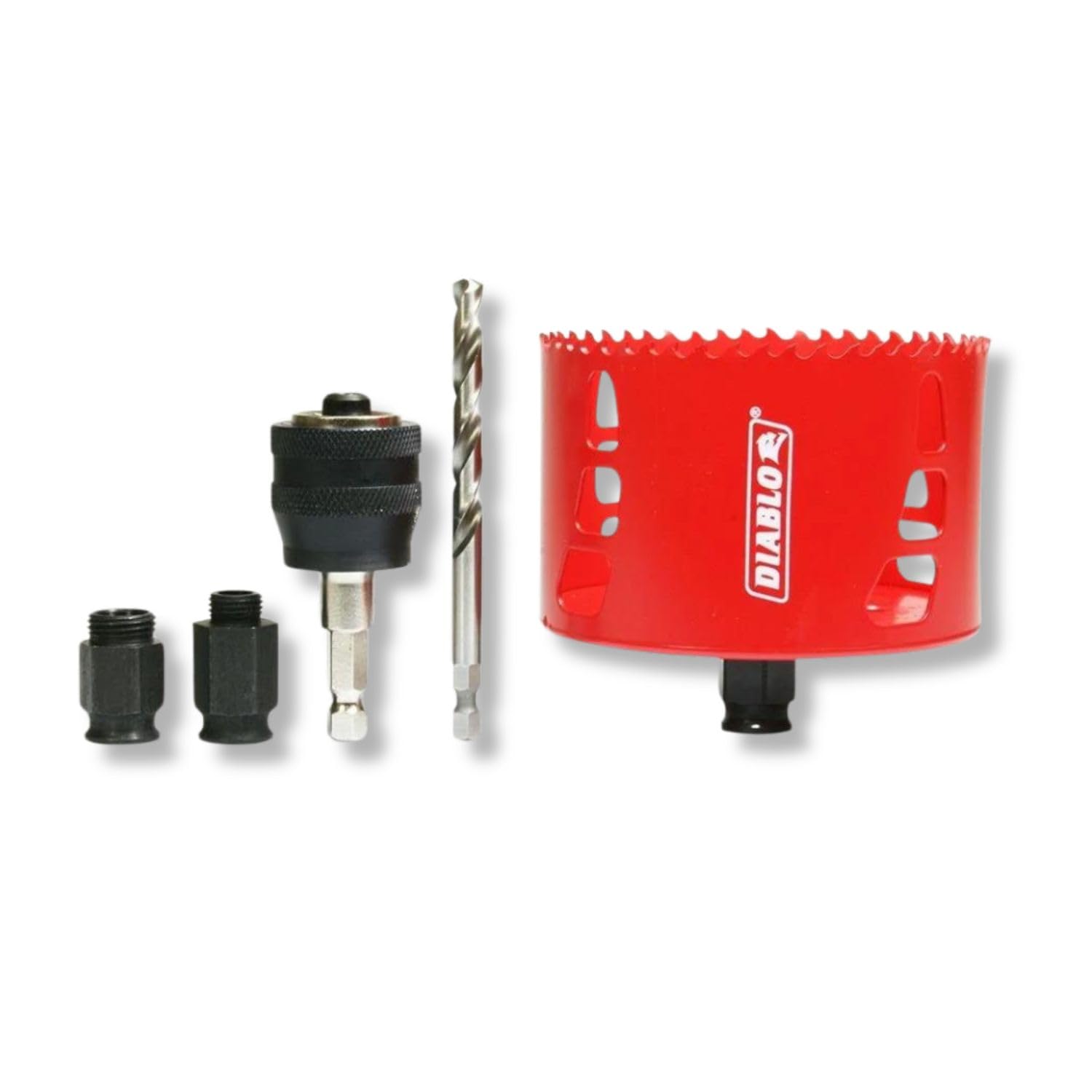 Diablo bi-metal hole saw 4-inch for versatile drilling.