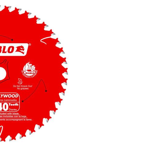 Diablo D0641X blade showing laser-cut stabilizer vents for smoother cuts