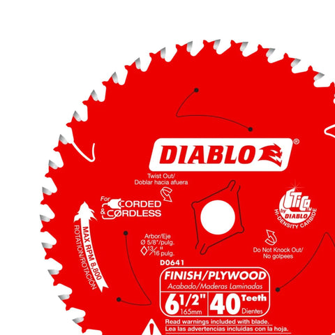 Diablo D0641X blade featuring Perma-Shield coating resists gumming and corrosion