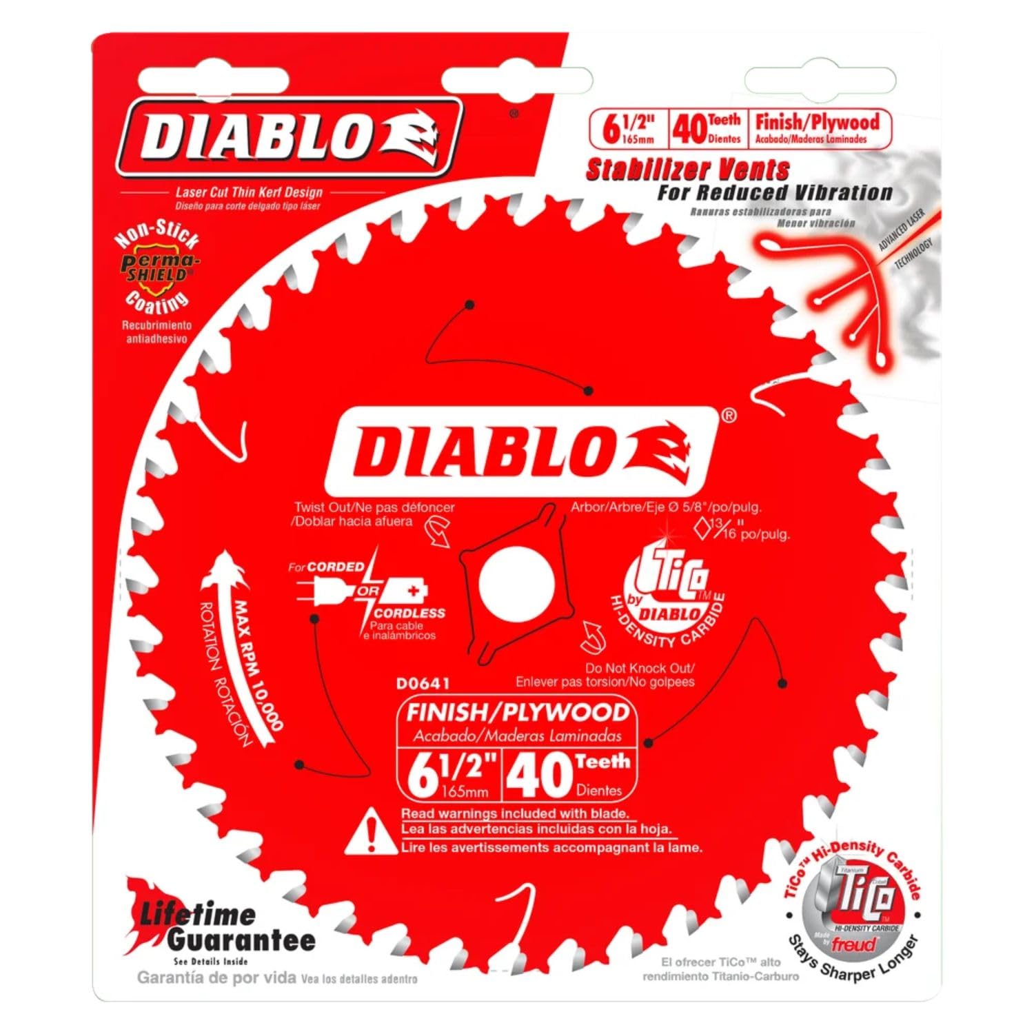 Diablo D0641X blade with Tri-Metal brazing for durable cuts