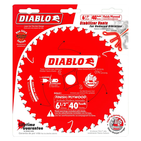 Diablo D0641X blade with Tri-Metal brazing for durable cuts