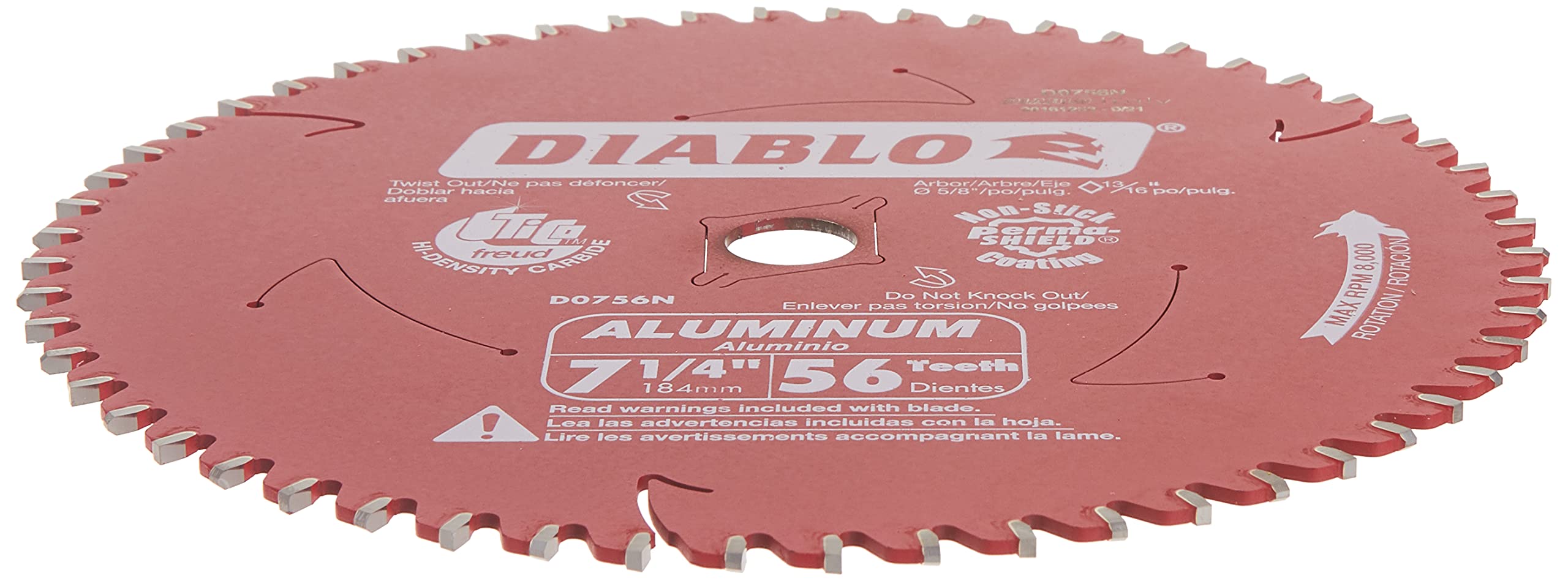Diablo D0756N Perma-SHIELD coating protecting blade from heat and gumming