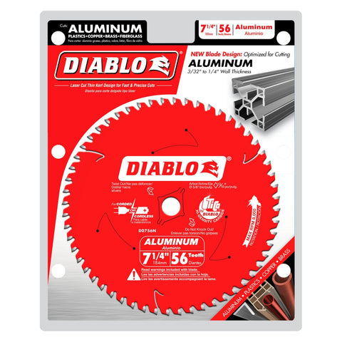 Diablo D0756N stabilizer vents reducing vibration during aluminum cutting