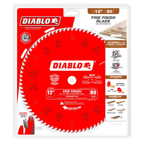Diablo D1280X TiCo carbide with Perma-Shield coating for durability and low pitch buildup.