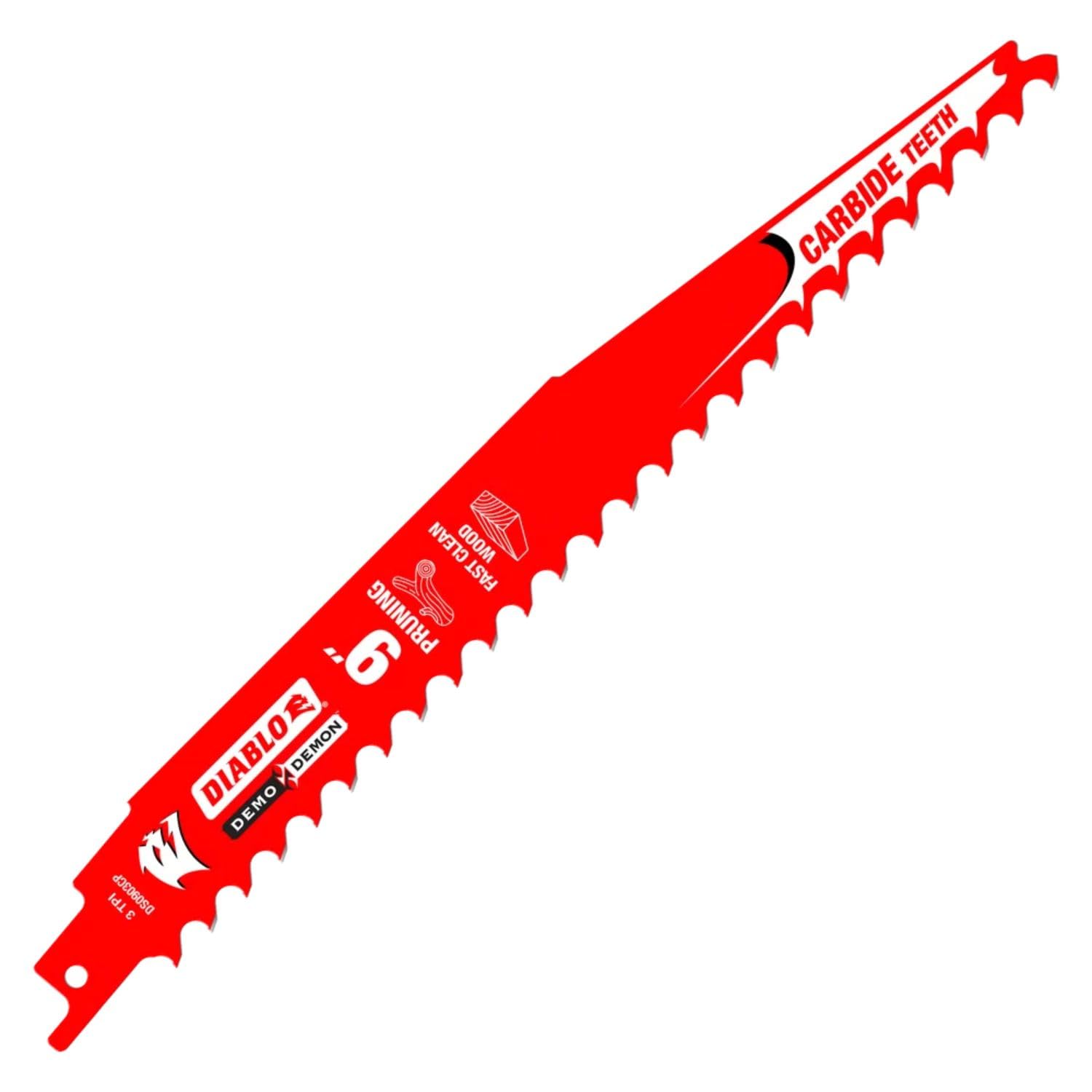 Diablo Demo Demon carbide tipped blade for clean wood cuts with speed.