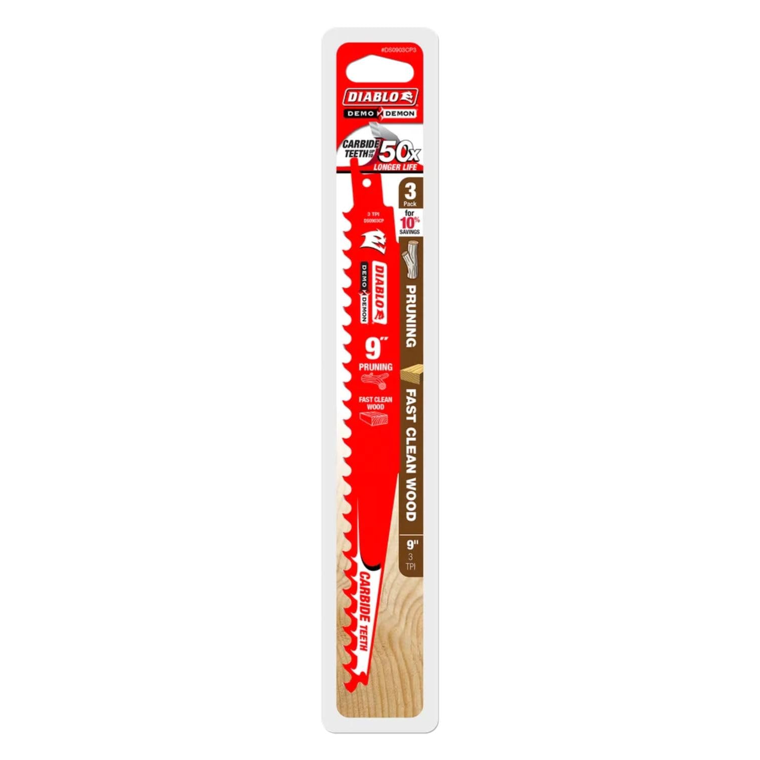 Diablo Demo Demon Perma-SHIELD coating reduces gumming for smooth cuts.