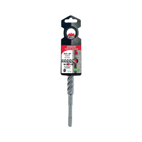 Diablo Dura-Carbide SDS-Plus 4-Cutter tip close-up showing precise start