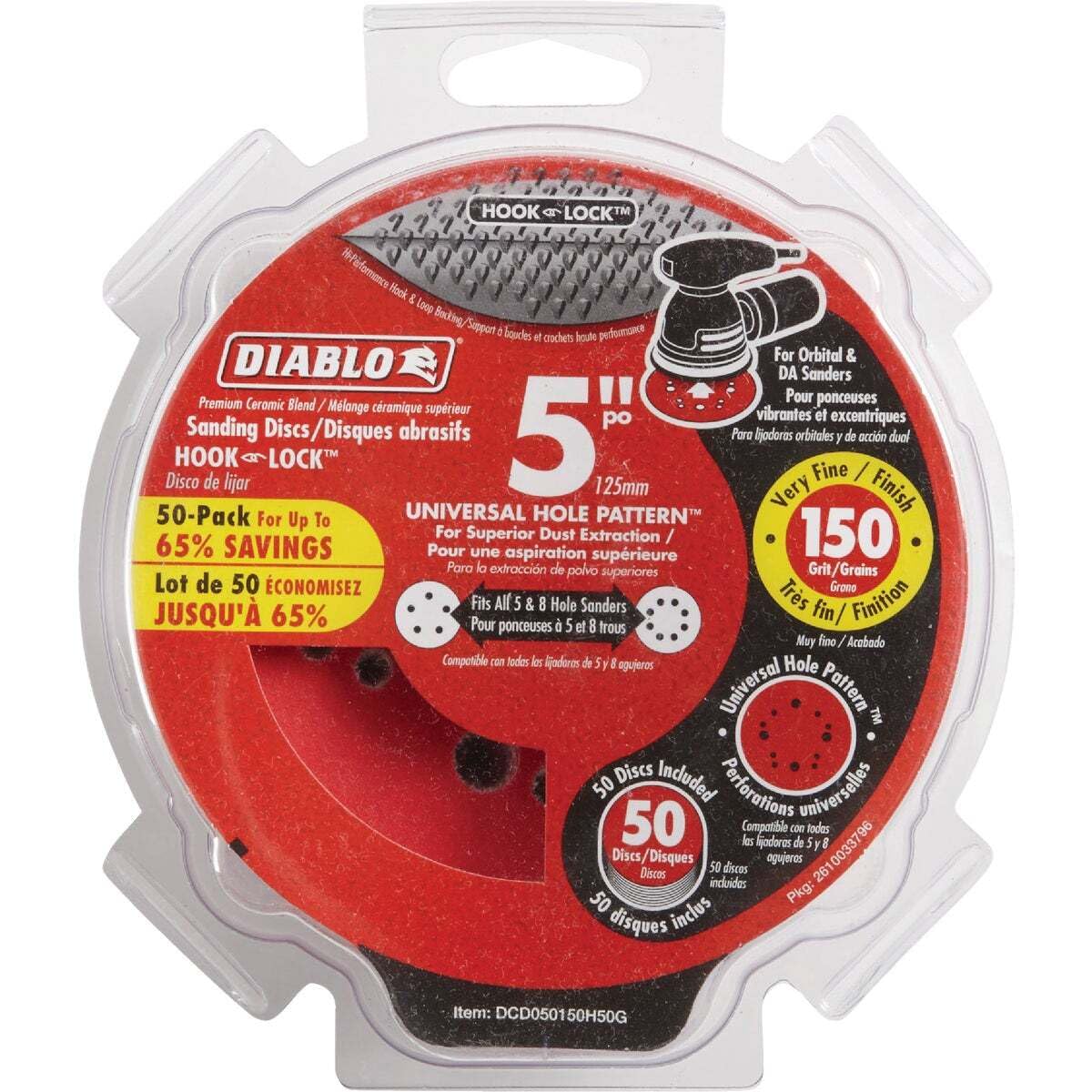 Diablo durable ceramic blend discs resist wear for consistent results.