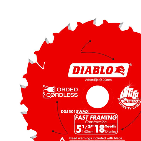 Diablo Fast Framing Saw Blade Perma-Shield coating closeup reduces gumming and rust.