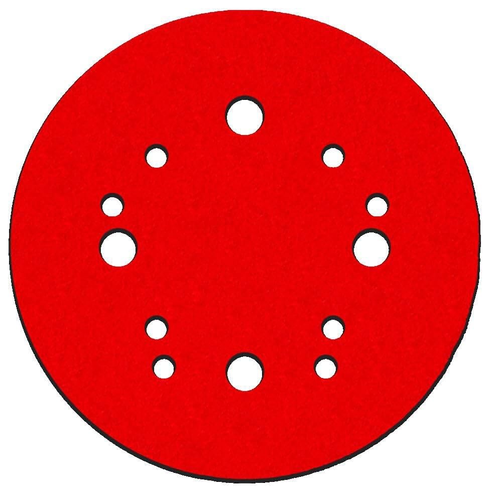 Diablo flexible-fit disc fits 5- and 8-hole sanders for precise alignment.