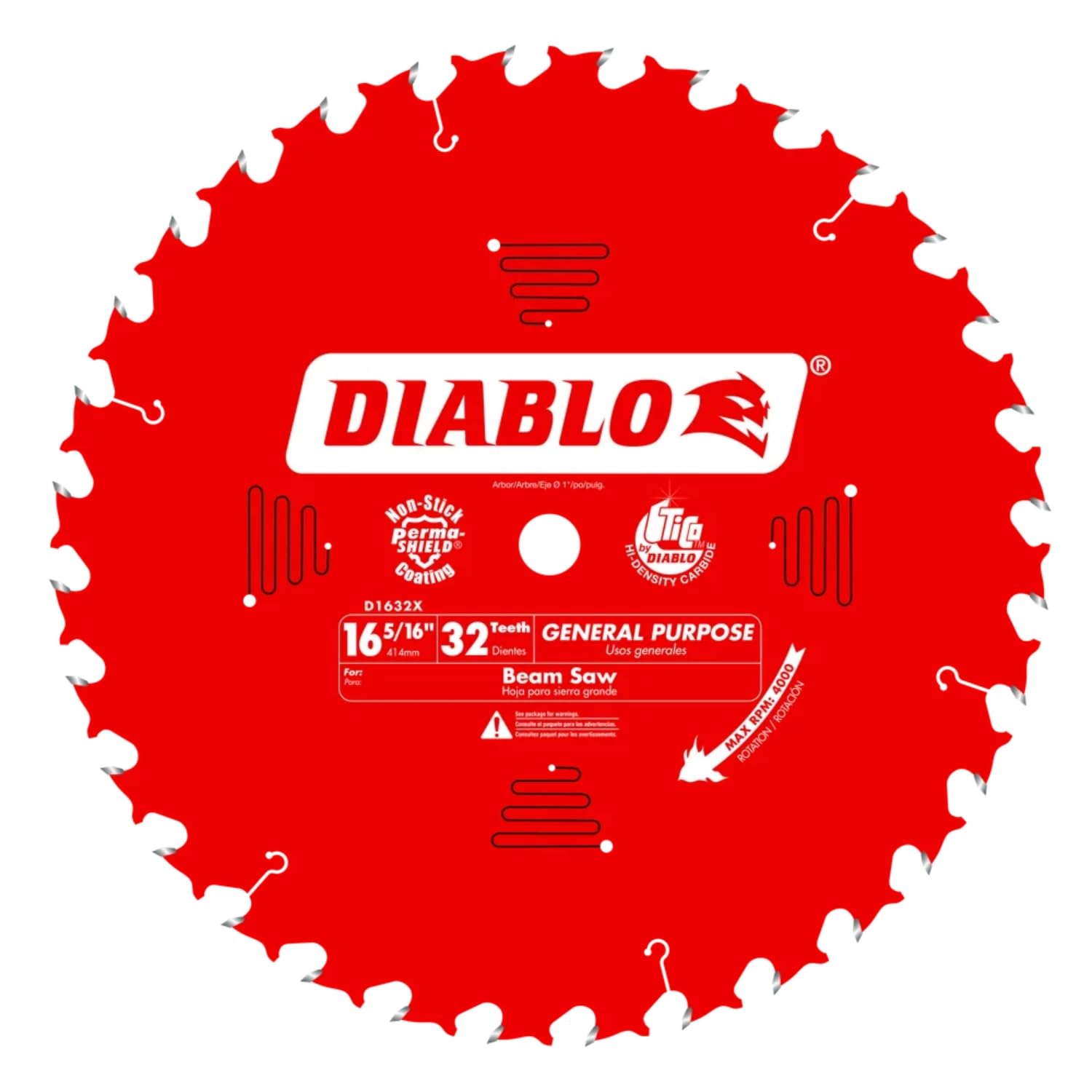 Diablo general purpose saw blade cutting wood beams with a smooth edge