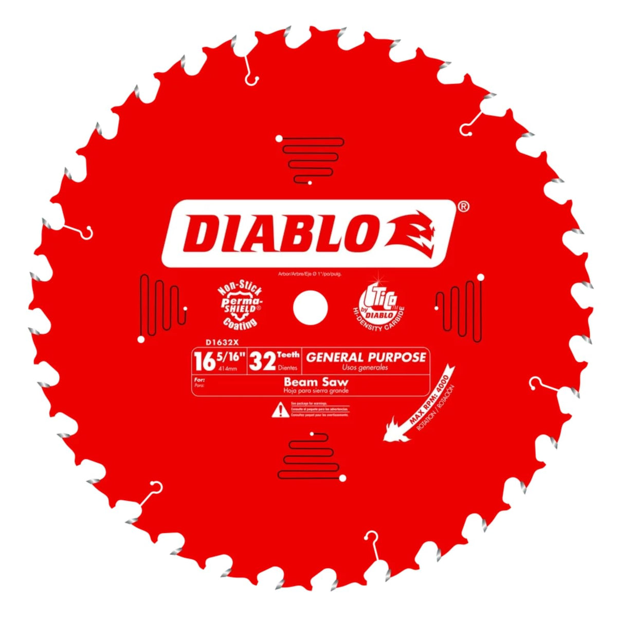 Diablo general purpose saw blade cutting wood beams with a smooth edge