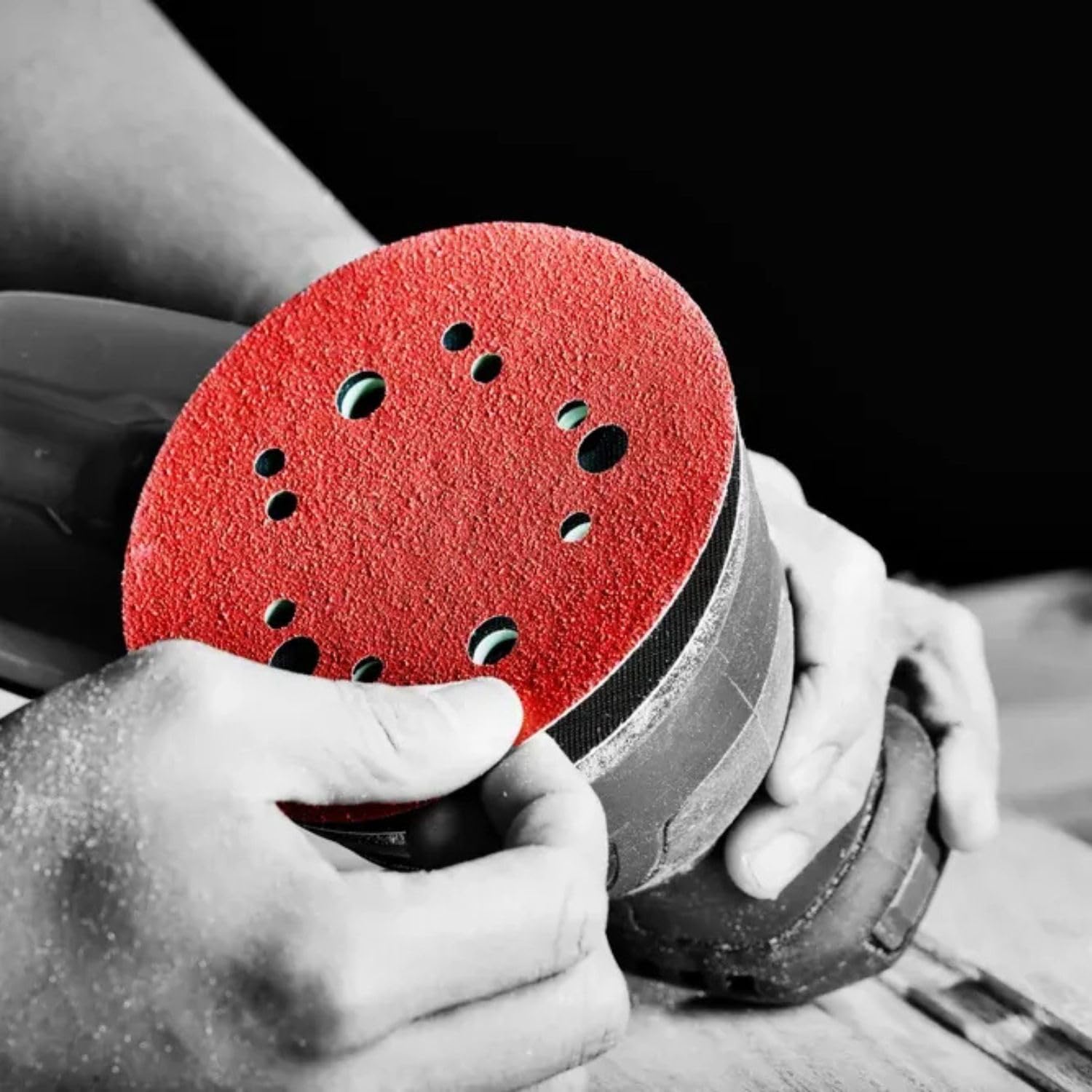 Diablo ROS sanding disc showing ceramic blend for durable, smooth surfaces