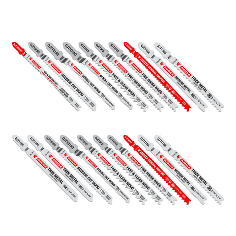 Diablo jig saw blade set packaging for wood, metal and plastics with versatile cutting options