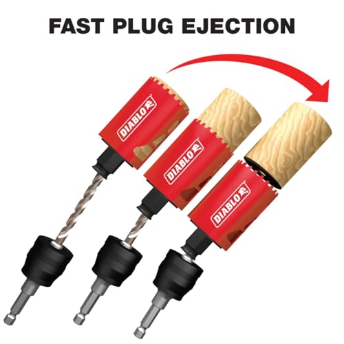 Diablo pilot bits for clean starts and accurate hole centers