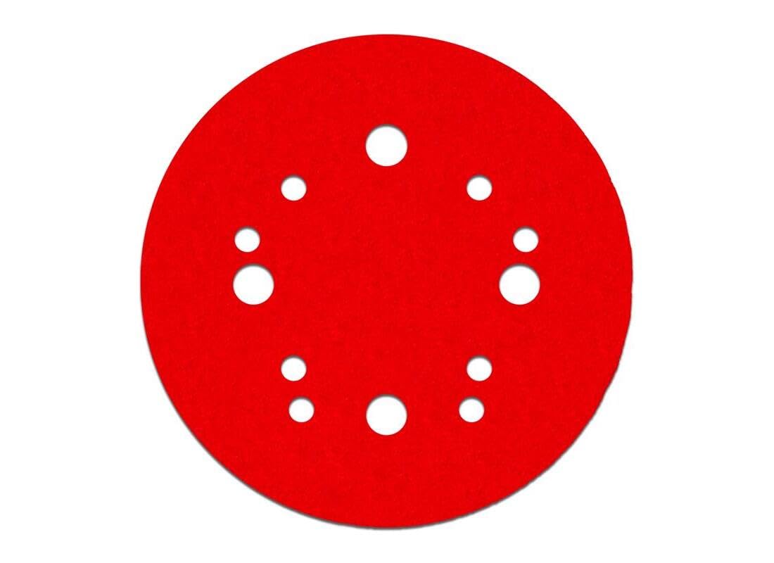 Diablo ROS disc on metal surface for efficient deburring and finishing.