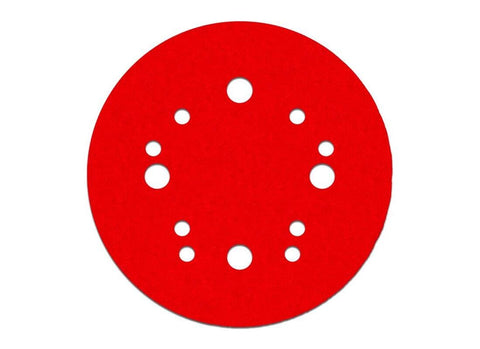 Diablo ROS disc on metal surface for efficient deburring and finishing.