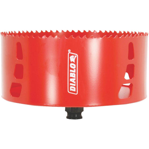 Diablo Snap-Lock Plus mandrel system setup enables quick, secure hole saw changes.