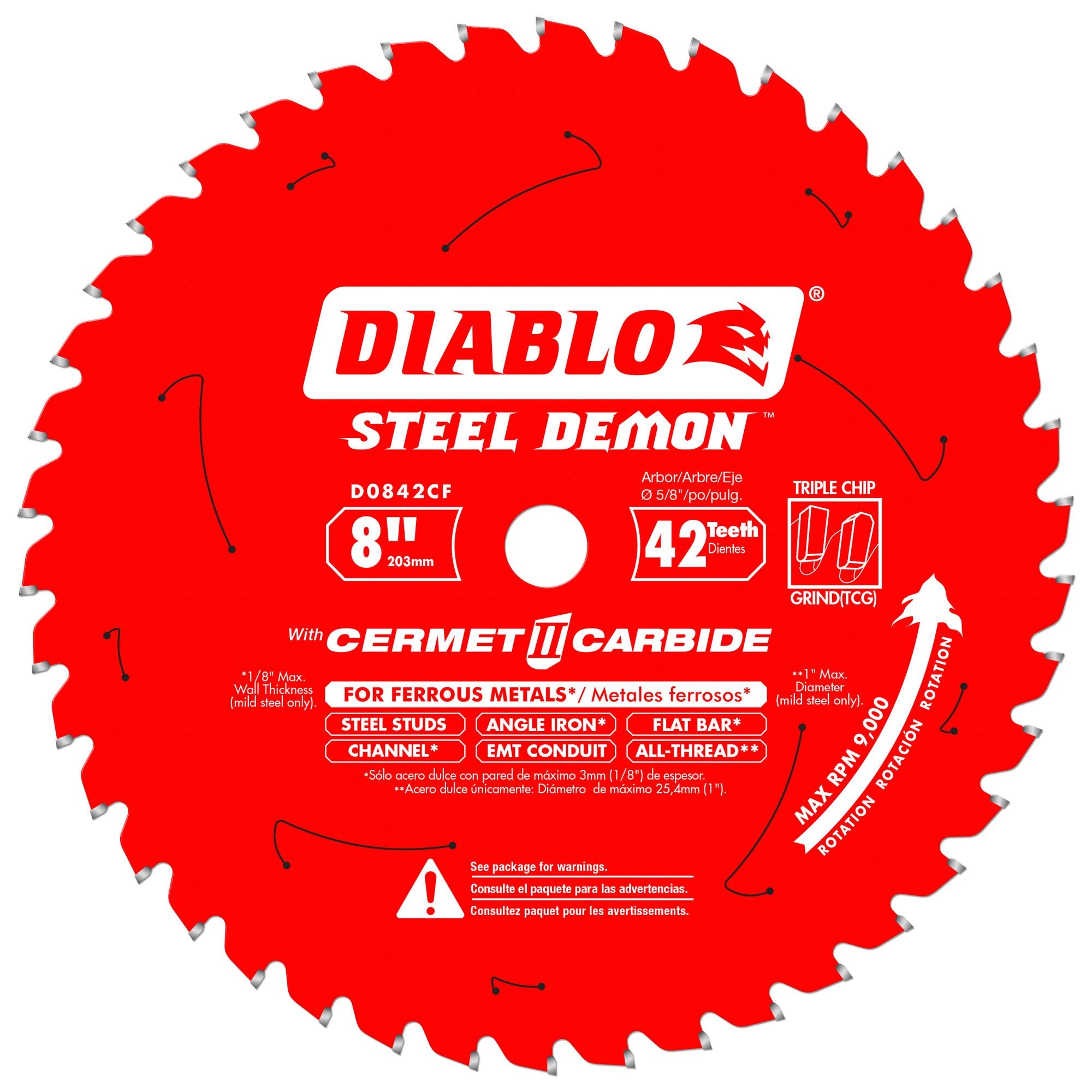 Diablo Steel Demon blade with Cermet II teeth for cooler and faster metal cutting