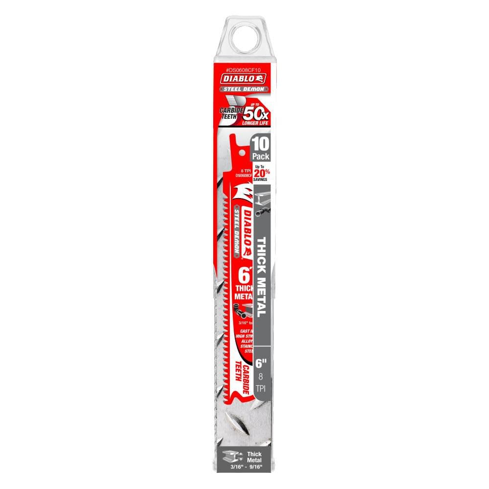 Diablo Steel Demon oversized blade body reduces vibration for straighter cuts
