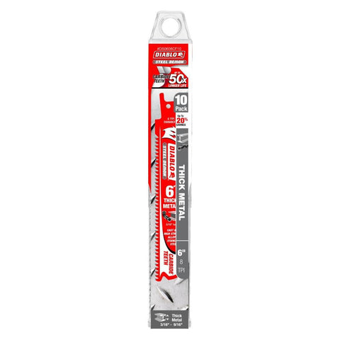 Diablo Steel Demon oversized blade body reduces vibration for straighter cuts