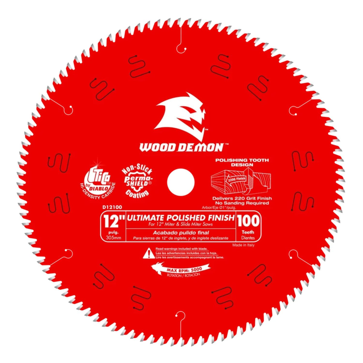 Diablo Ultimate Polished Finish Saw Blade cutting-action enables ultra-smooth wood cuts.