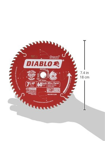Diablo Ultra Finish blade close-up shows hardened steel body.