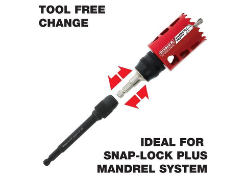 Snap-Lock Plus fit with Diablo universal extension for reliable attachment