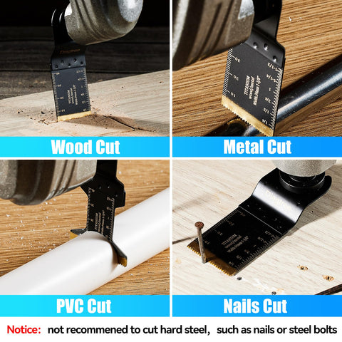 Diagtree blades in use on various materials illustrating versatility.