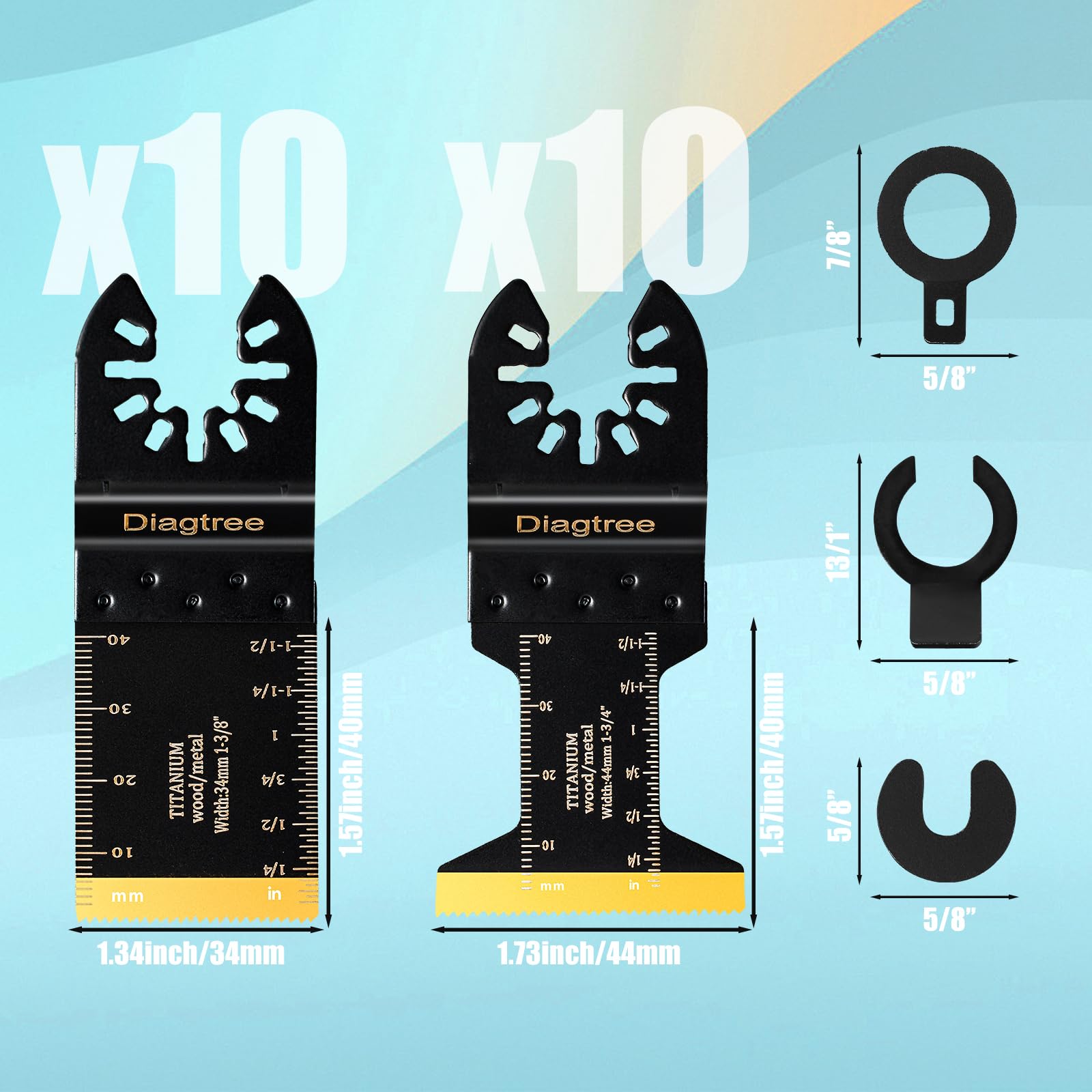 Diagtree adapters pack enabling fast, secure blade changes across compatible tools.