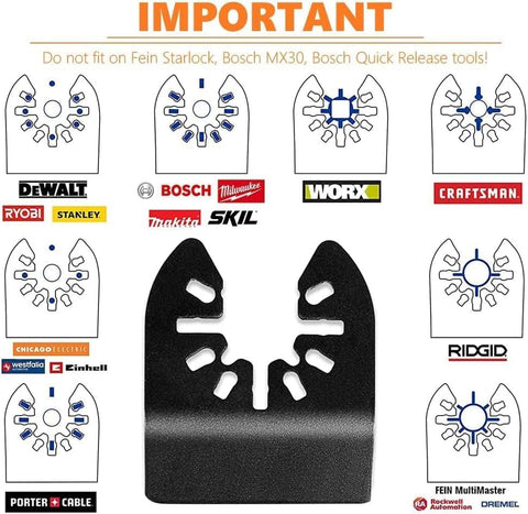 Diagtree titanium oscillating blades universal fit for common oscillating tools.