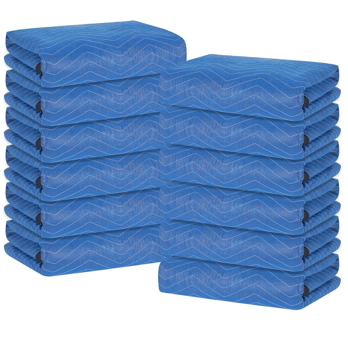 Diamond UP moving blankets 12-pack covering cargo in a truck