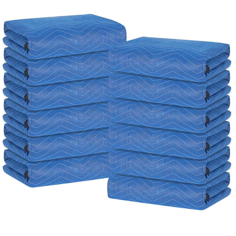 Diamond UP moving blankets 12-pack covering cargo in a truck