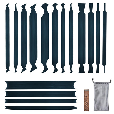 DIAUHNL 17pcs card scraper set blades array for precise wood finishing