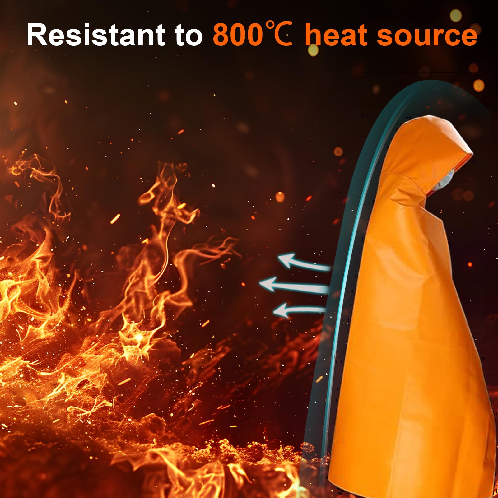 DIBBATU fireproof cloak portable and ready as an emergency blanket.