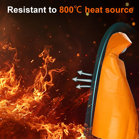 DIBBATU fireproof cloak portable and ready as an emergency blanket.