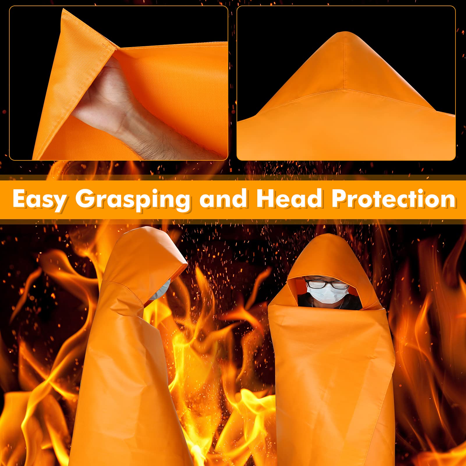 DIBBATU fireproof cloak demonstrates heat resistance up to 1100 degrees.