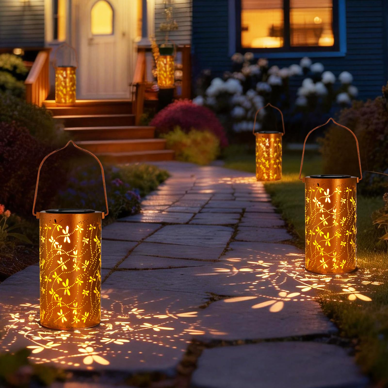 DIBIEECN dragonfly lantern simple setup with switch-on feature.