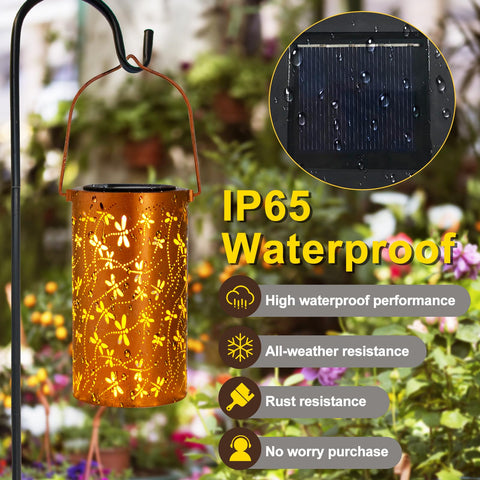 DIBIEECN dragonfly lantern LED light for outdoor use.