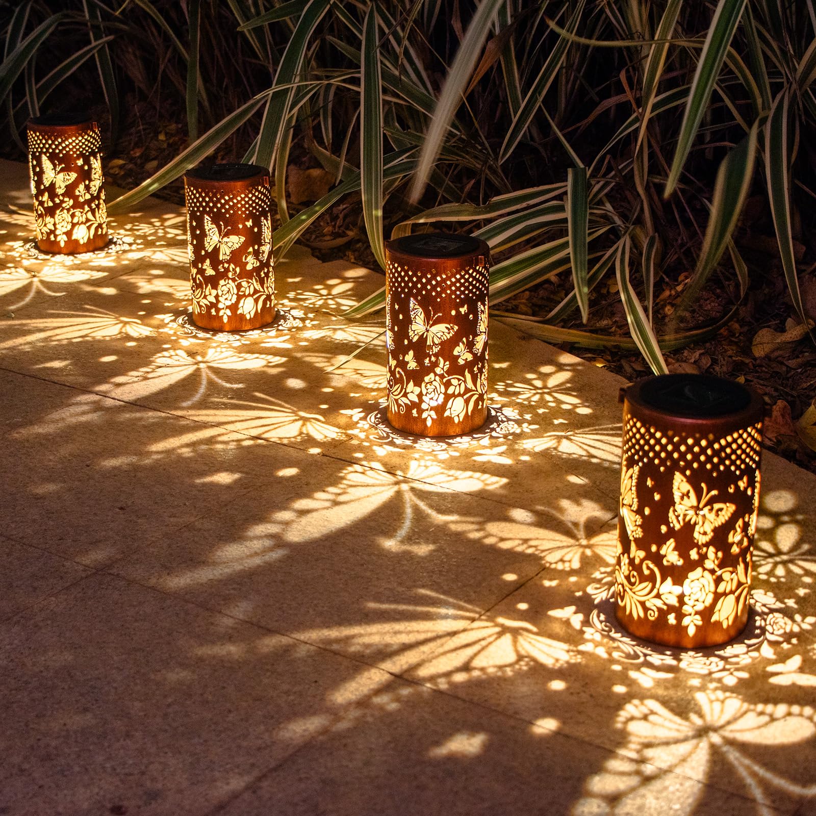 DIBIEECN garden light IP65 waterproof for rainy evenings