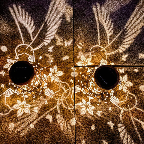 DIBIEECN solar LED decoration perfect for tree hangings or ground display.